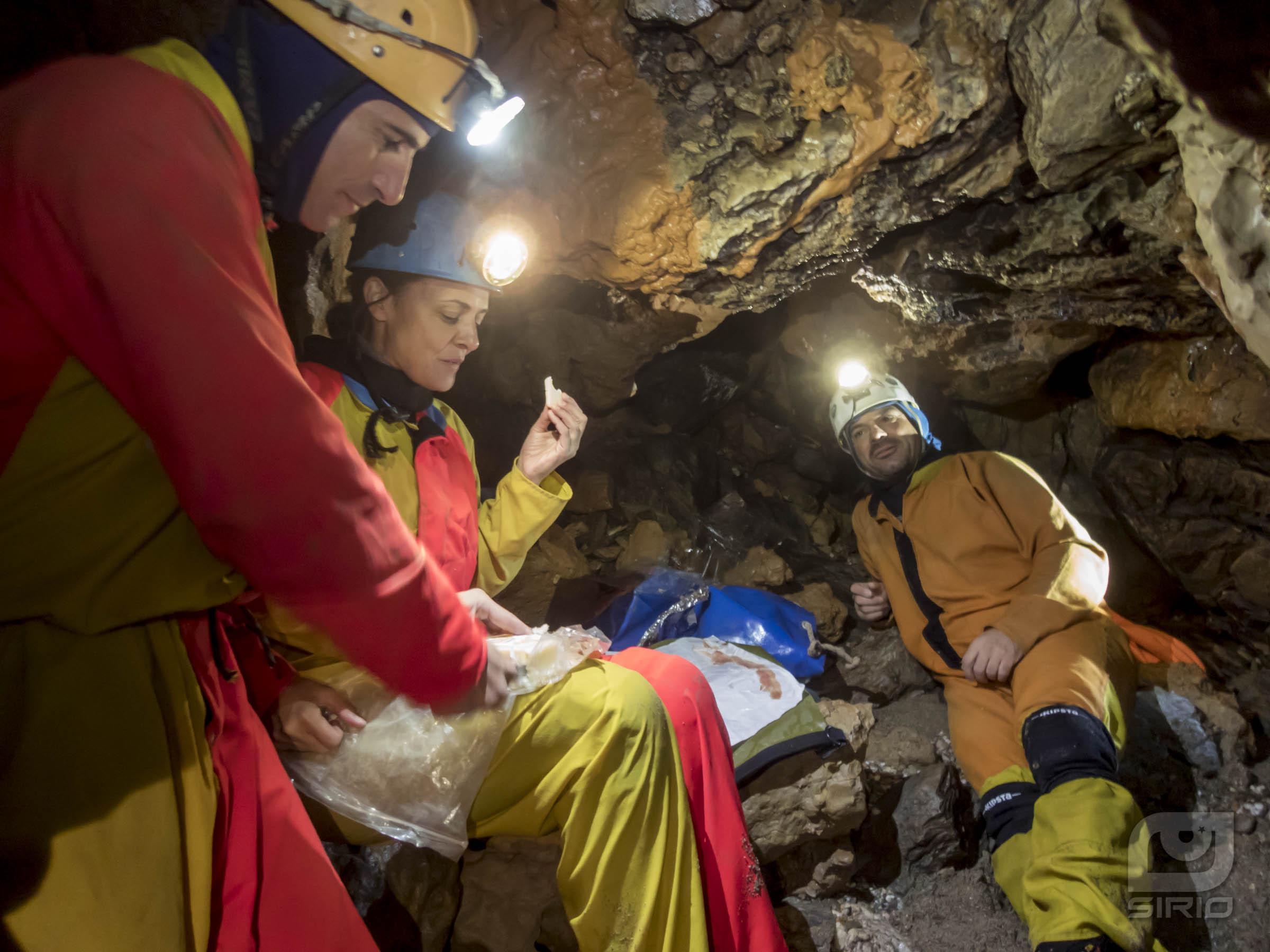 Dining inside caves