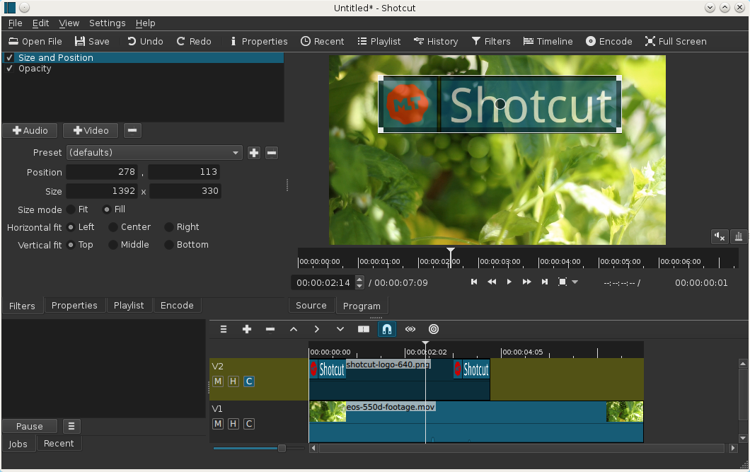 Shotcut screenshot