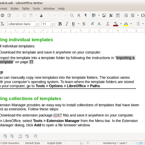 LibreOffice screenshot