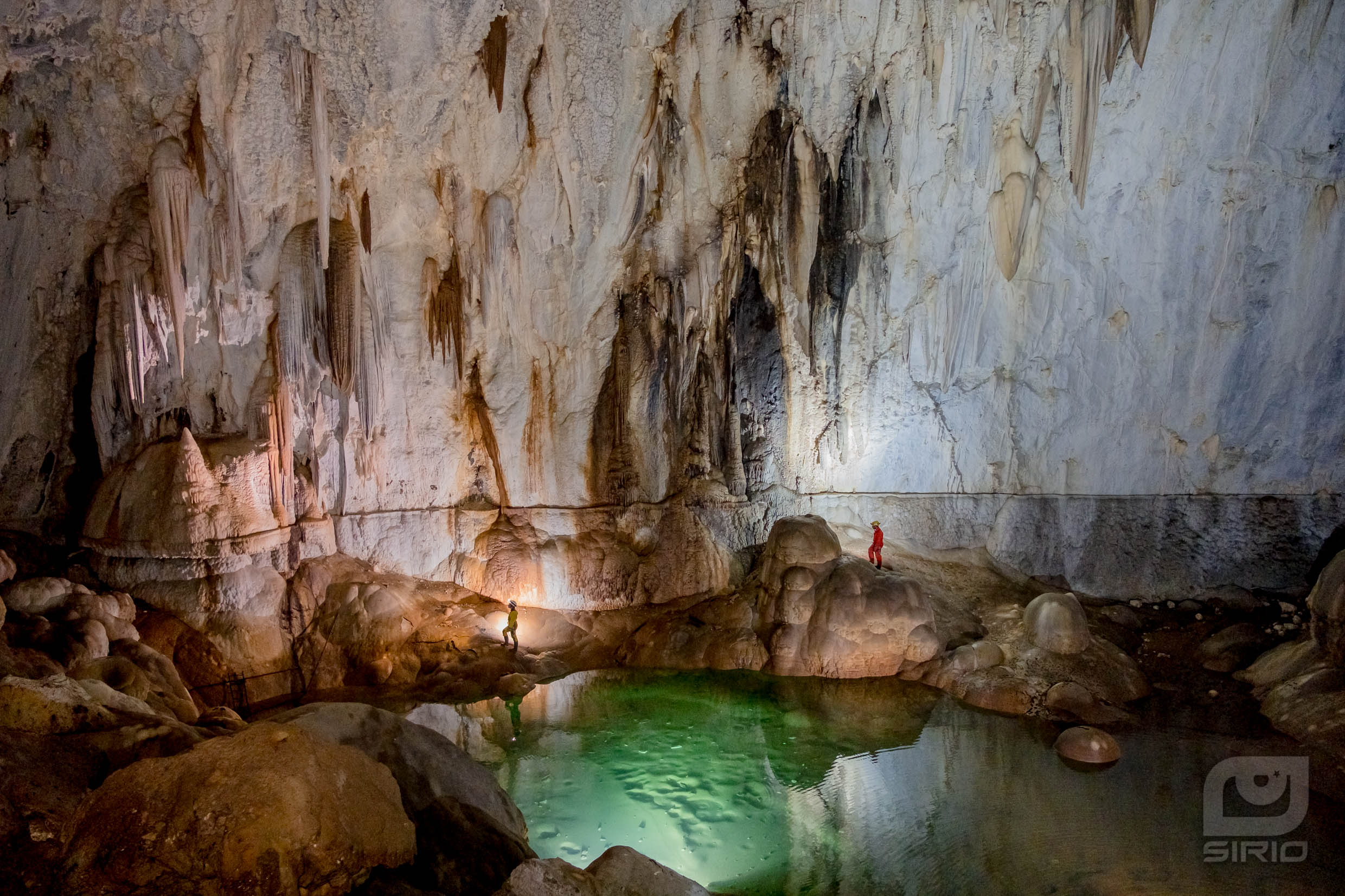 Cave big chamber with lake