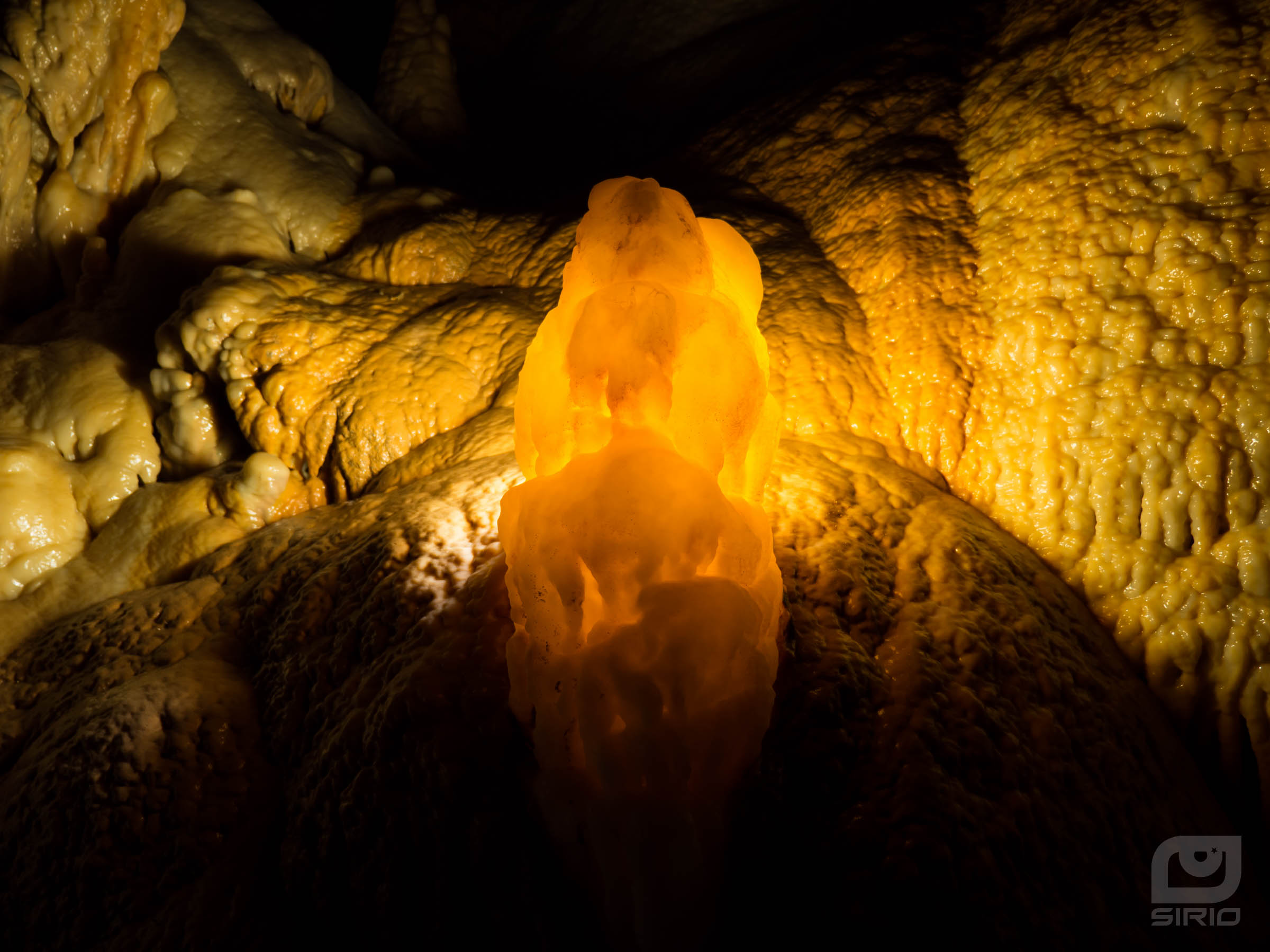 Stalagmite in back-light