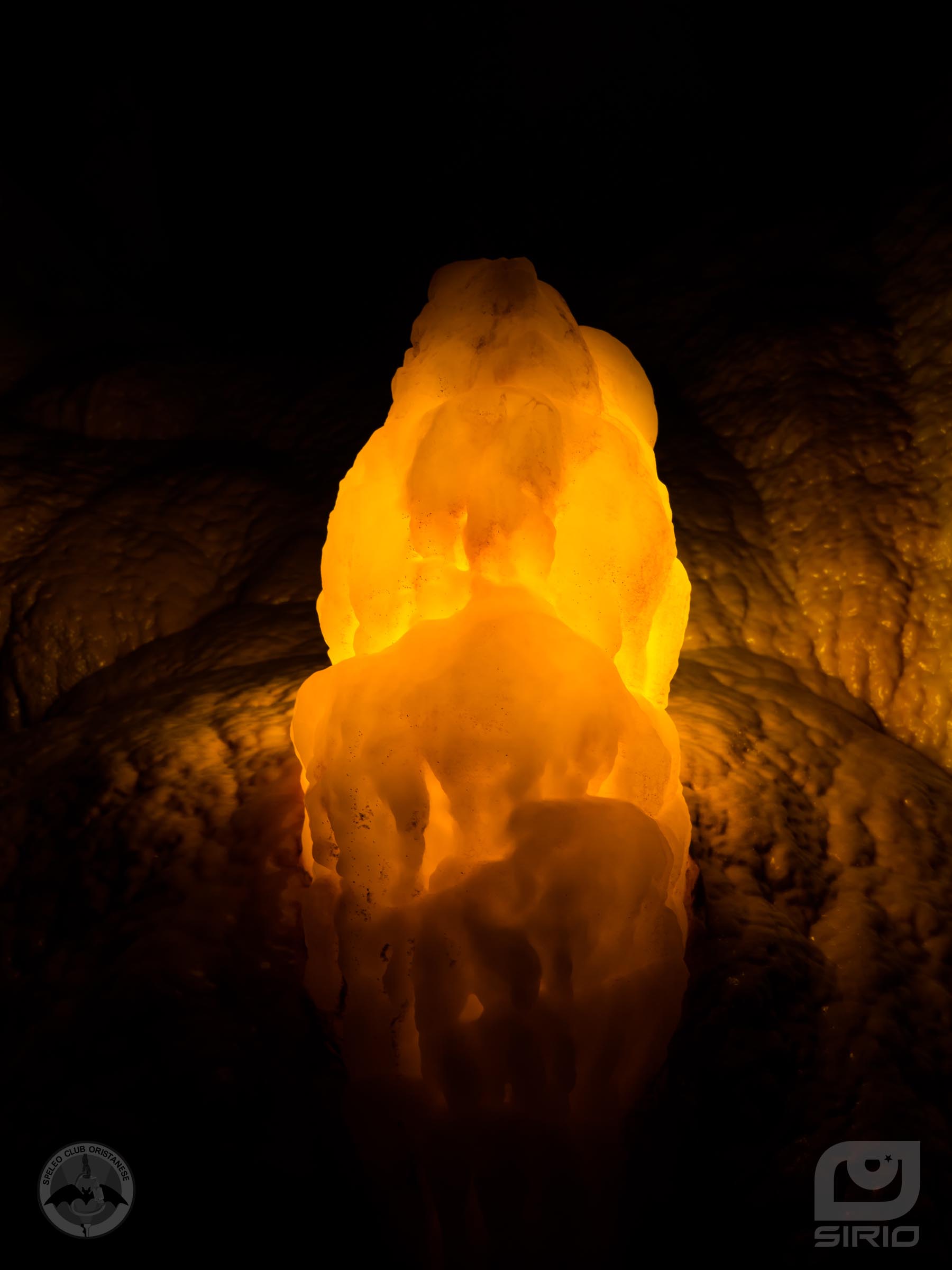 Stalagmite in back-light