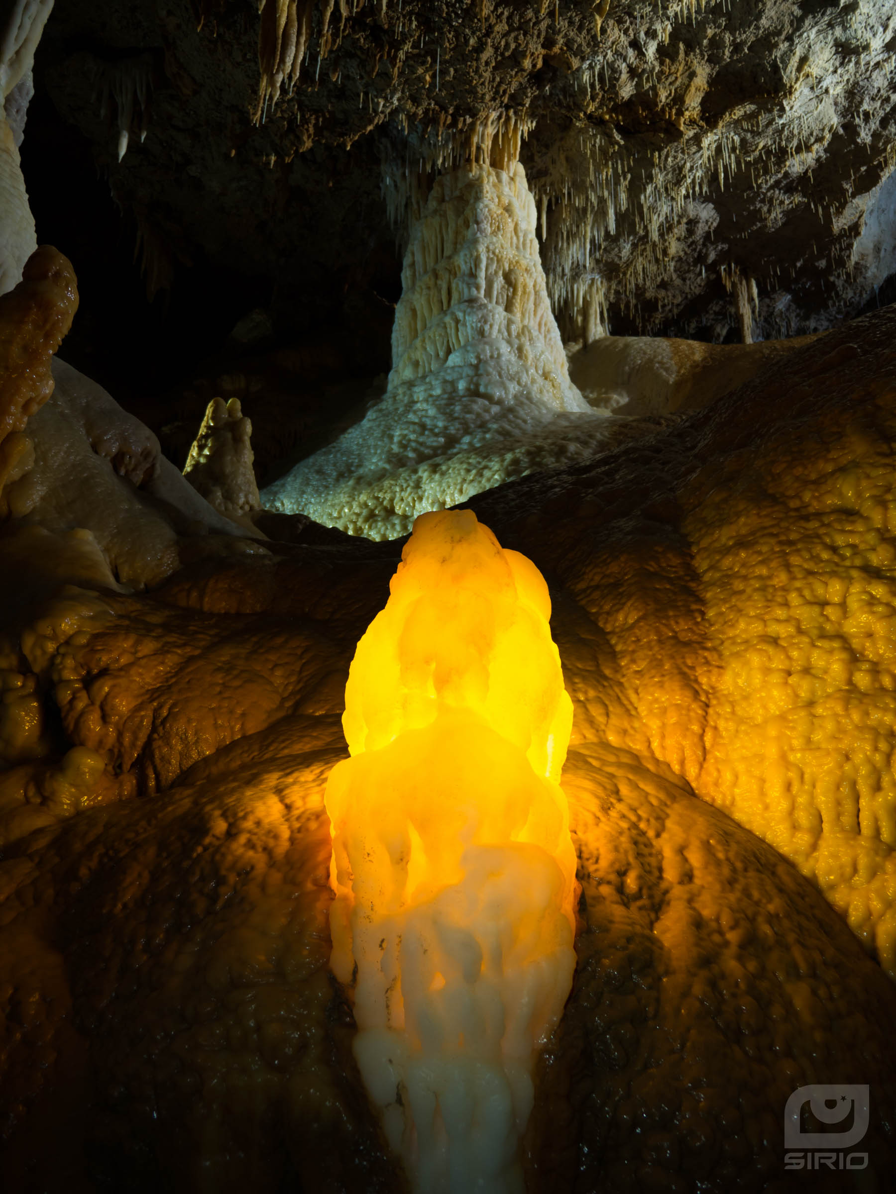 Stalagmite in back-light