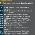 Quansheng_UV-K5 promemoria Tasti veloci