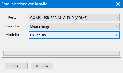 CHIRP Comunicazione con la radio